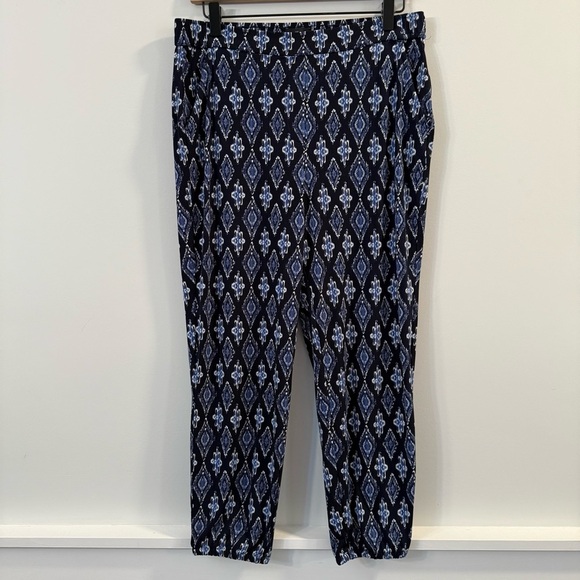 Women’s White House Black Market Blue patterned jogger Dress Pants size small - Picture 1 of 8